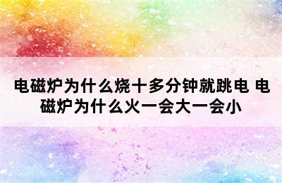 电磁炉为什么烧十多分钟就跳电 电磁炉为什么火一会大一会小